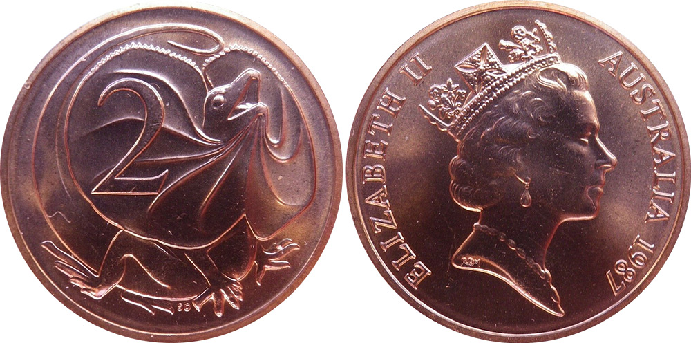 2 cents 1987 - Australian coins - Uncirculated