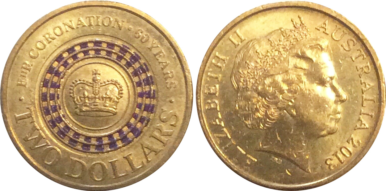 Two dollar 2013 -  60th anniversary of the Coronation - 2 dollars - Decimal coin
