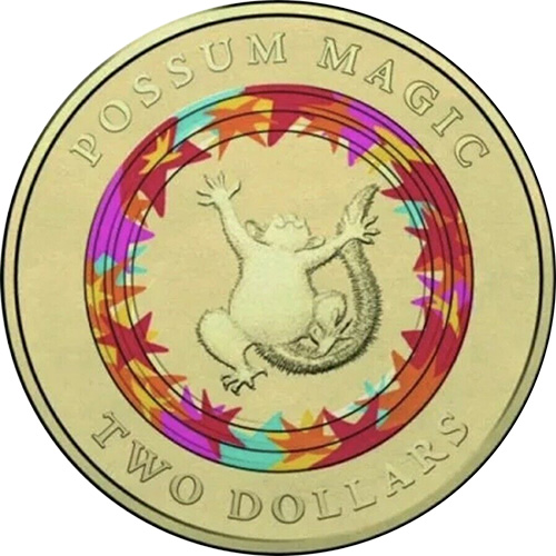 Two dollar 2017 - Possum Magic - Colorized Visible Hush - 2 dollars