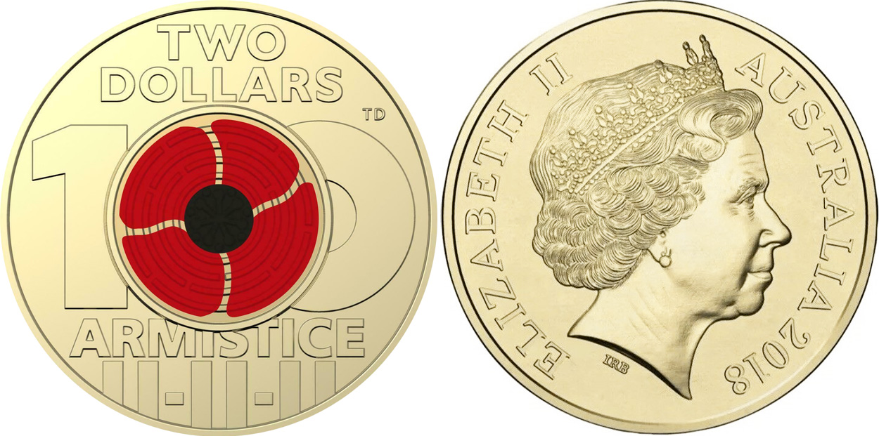Two dollar 2018 - Armistice Centenary - 2 dollars - Decimal coin