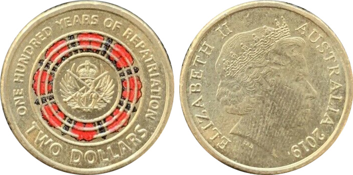 Two dollar 2019 - 100 Years of Repatriation - 2 dollars - Decimal coin