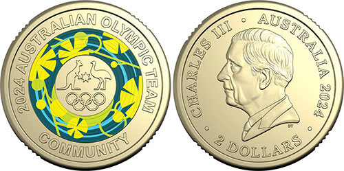 Two dollar 2024 Olympic Team Community  - Australian coin