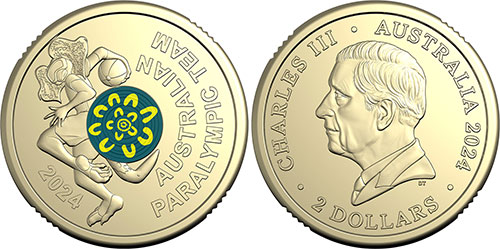 Two dollar 2024 Paralympic Team  - Australian coin