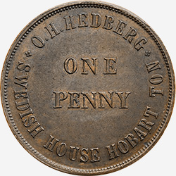 O. H. Hedberg - Hobart - Half Penny
