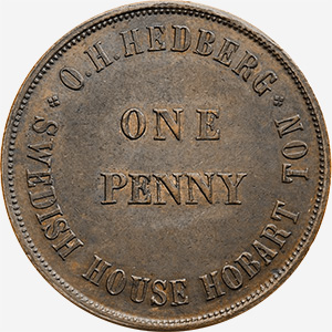 O. H. Hedberg - Hobart - One Penny