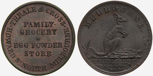 Thrale & Cross - Family Grocers Token