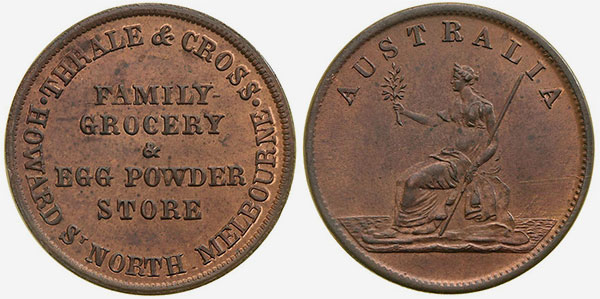 Thrale & Cross - Family Grocers Token